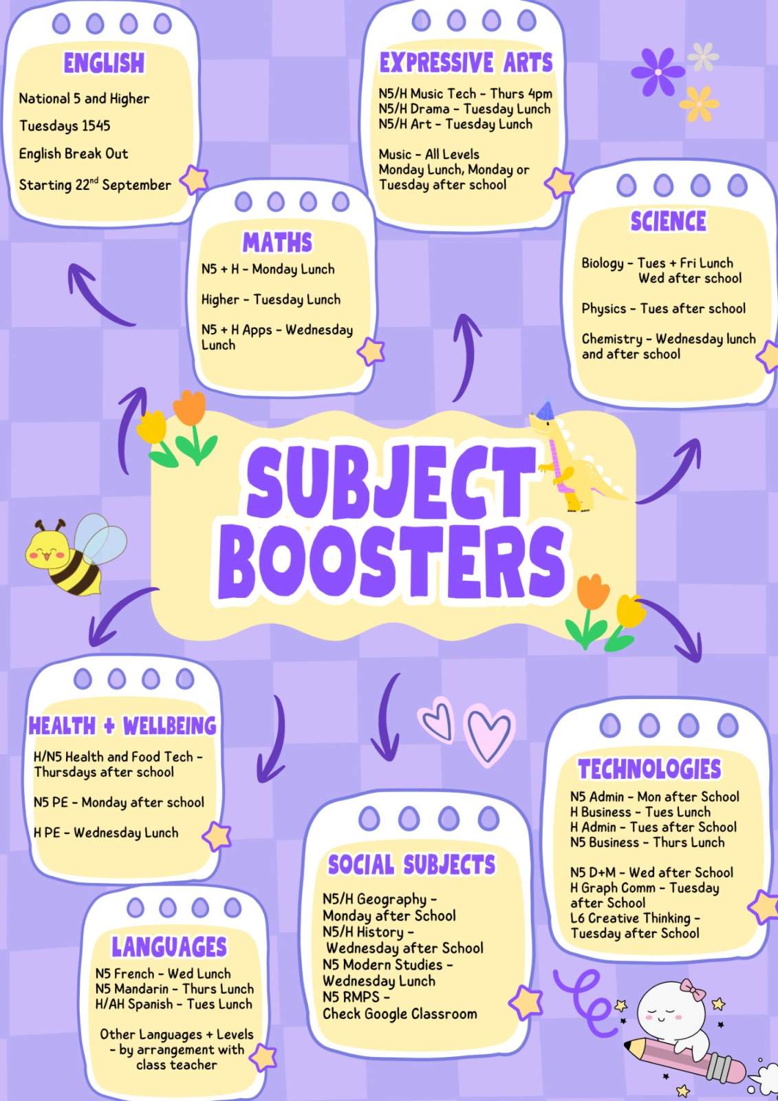 Copy of school subject booster sessions